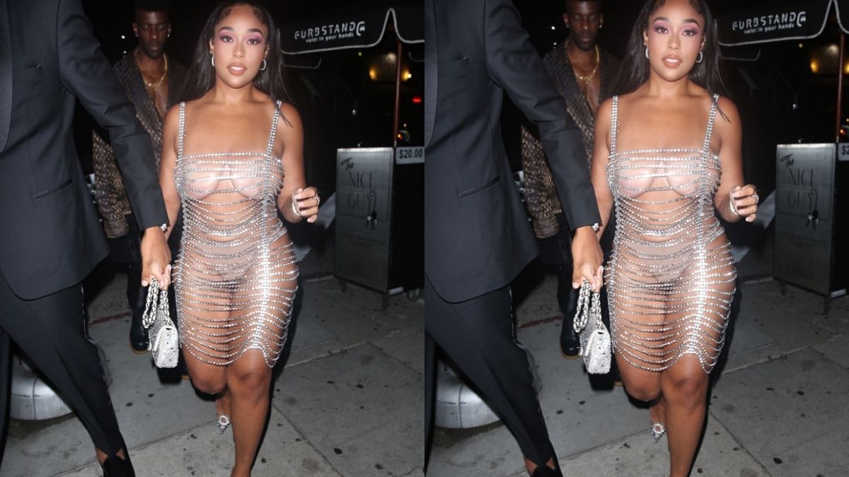 Jordyn Woods Rocks Barely There Chain Crystal Dress As She Steps Out For 24th Birthday
