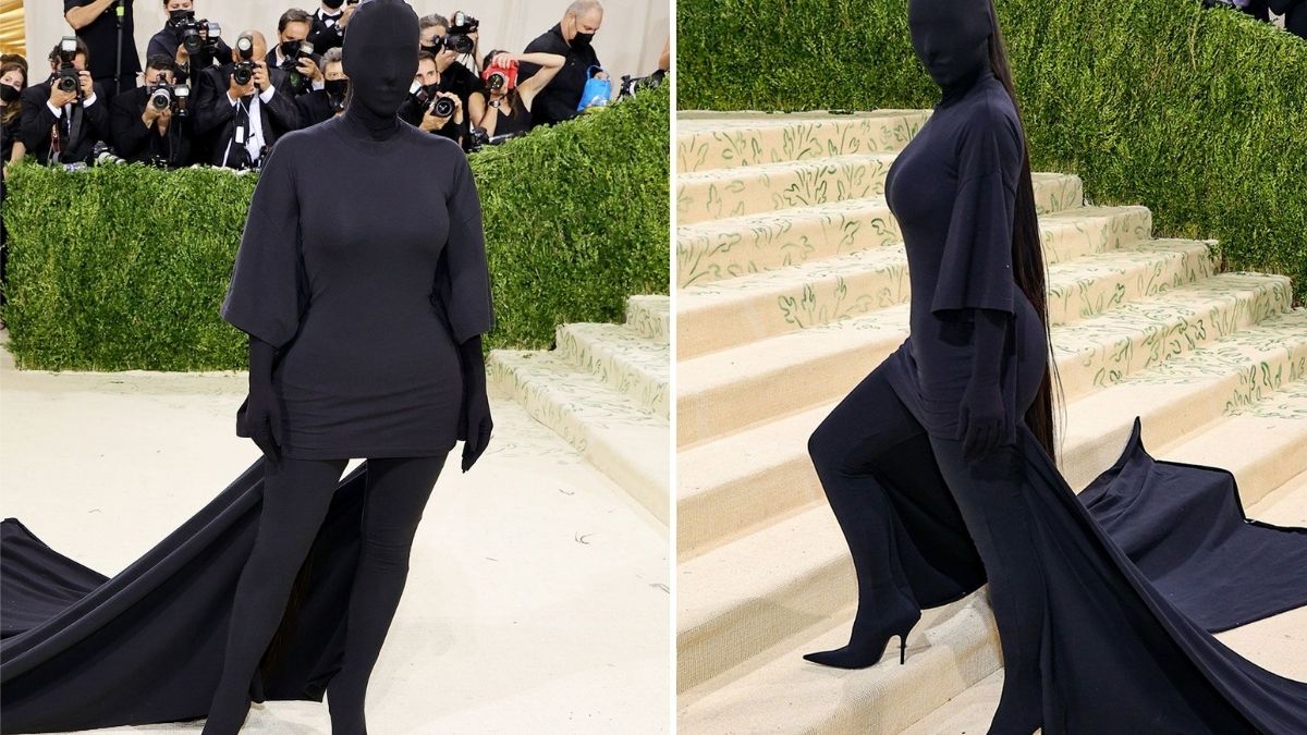 See Kim Kardashian West’s Looks At 2021 Met Gala, Full Body And Face Covered